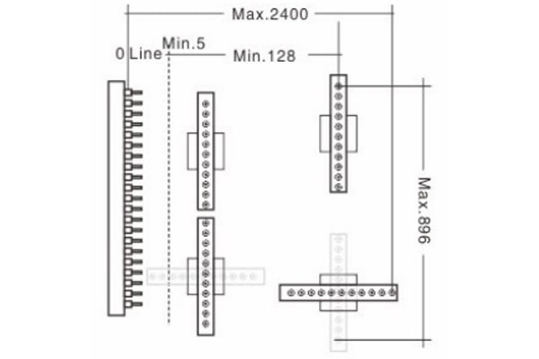 DW-305三排多軸木工鉆床線(xiàn)框圖
